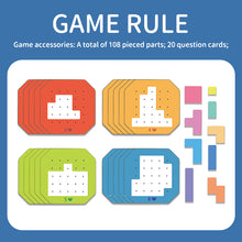 Load image into Gallery viewer, Double Battle Tetris Puzzle Game – Colorful Brain Teaser for Kids & Parents | Focus & Strategy Board Game 128 pieces