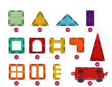 Load image into Gallery viewer, 60-Piece Magnetic Tiles Building Blocks – Creative STEM Toy for Kids Ages 3+