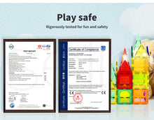 Load image into Gallery viewer, 100-Piece Magnetic Tiles Building Blocks – Educational STEM Toy Set for Kids Aged 3+