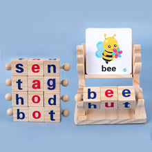 Load image into Gallery viewer, Wooden English Spelling Puzzle Blocks – Early Learning Word Toy for Kids Ages 4–6
