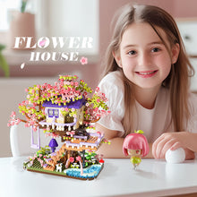 Load image into Gallery viewer, Flower House Microparticle Building Blocks – DIY Christmas Gift for Ages 8+