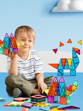 Load image into Gallery viewer, 60-Piece Magnetic Tiles Building Blocks – Creative STEM Toy for Kids Ages 3+