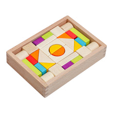 Load image into Gallery viewer, Wooden Box Building Blocks Set – Shape & Color Recognition Toy for Toddlers (36+ Months)