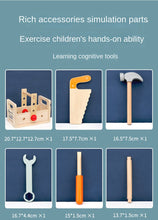 Load image into Gallery viewer, Wooden Kids Tool Set – Handheld Puzzle Toolbox with Screws & Nuts | Montessori Toy for Toddlers (0–3 Years)