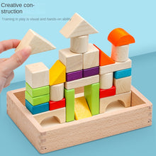Load image into Gallery viewer, Wooden Box Building Blocks Set – Shape & Color Recognition Toy for Toddlers (36+ Months)