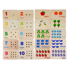 Load image into Gallery viewer, Montessori Wooden Number Blocks – Beech Wood Stacking & Counting Toy for Kids 3+