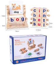 Load image into Gallery viewer, Wooden English Spelling Puzzle Blocks – Early Learning Word Toy for Kids Ages 4–6