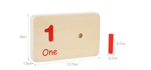 Load image into Gallery viewer, Montessori Wooden Number Blocks – Beech Wood Stacking &amp; Counting Toy for Kids 3+
