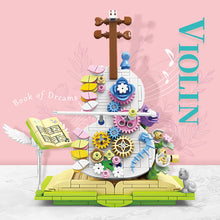 Load image into Gallery viewer, Lace Violin Mini Building Block Set – Compatible with LEGO, 410+ Pieces, Girls&#39; DIY Christmas Gift
