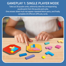 Load image into Gallery viewer, Double Battle Tetris Puzzle Game – Colorful Brain Teaser for Kids &amp; Parents | Focus &amp; Strategy Board Game 128 pieces
