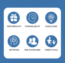 Load image into Gallery viewer, Double Battle Tetris Puzzle Game – Colorful Brain Teaser for Kids &amp; Parents | Focus &amp; Strategy Board Game 128 pieces
