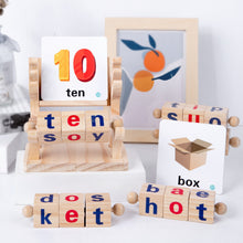 Load image into Gallery viewer, Wooden English Spelling Puzzle Blocks – Early Learning Word Toy for Kids Ages 4–6
