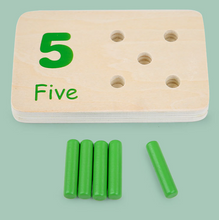 Load image into Gallery viewer, Montessori Wooden Number Blocks – Beech Wood Stacking &amp; Counting Toy for Kids 3+
