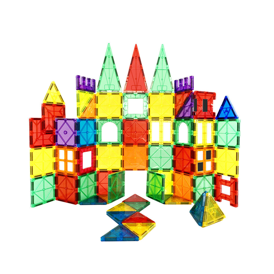 60-Piece Magnetic Tiles Building Blocks – Creative STEM Toy for Kids Ages 3+