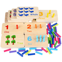 Load image into Gallery viewer, Montessori Wooden Number Blocks – Beech Wood Stacking &amp; Counting Toy for Kids 3+
