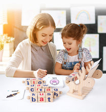 Load image into Gallery viewer, Wooden English Spelling Puzzle Blocks – Early Learning Word Toy for Kids Ages 4–6
