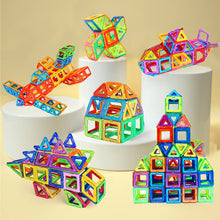 Load image into Gallery viewer, Magnetic Building Blocks – DIY Construction Set for Kids (Big &amp; Mini Sizes)
