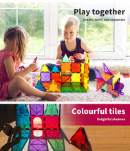 Load image into Gallery viewer, 60-Piece Magnetic Tiles Building Blocks – Creative STEM Toy for Kids Ages 3+
