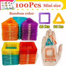 Load image into Gallery viewer, Magnetic Building Blocks – DIY Construction Set for Kids (Big &amp; Mini Sizes)
