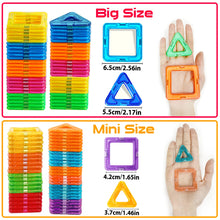 Load image into Gallery viewer, Magnetic Building Blocks – DIY Construction Set for Kids (Big &amp; Mini Sizes)
