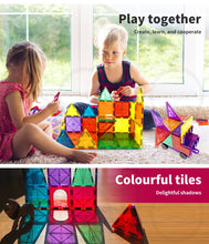 Load image into Gallery viewer, 120-Piece Magnetic Tiles Building Blocks – Educational STEM Toy Set for Kids Aged 3+
